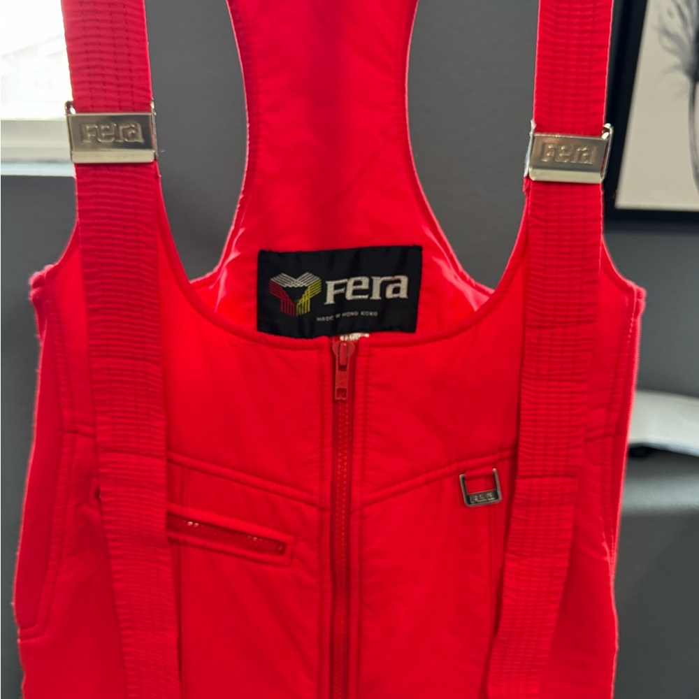 Fera Women's Vintage Red Insulated Snowsuit Sz 10 (M) - Picture 3 of 9